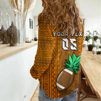 Custom Hawaii Honolulu Football Bowl Women Casual Shirt Simple Style LT05 - Polynesian Pride