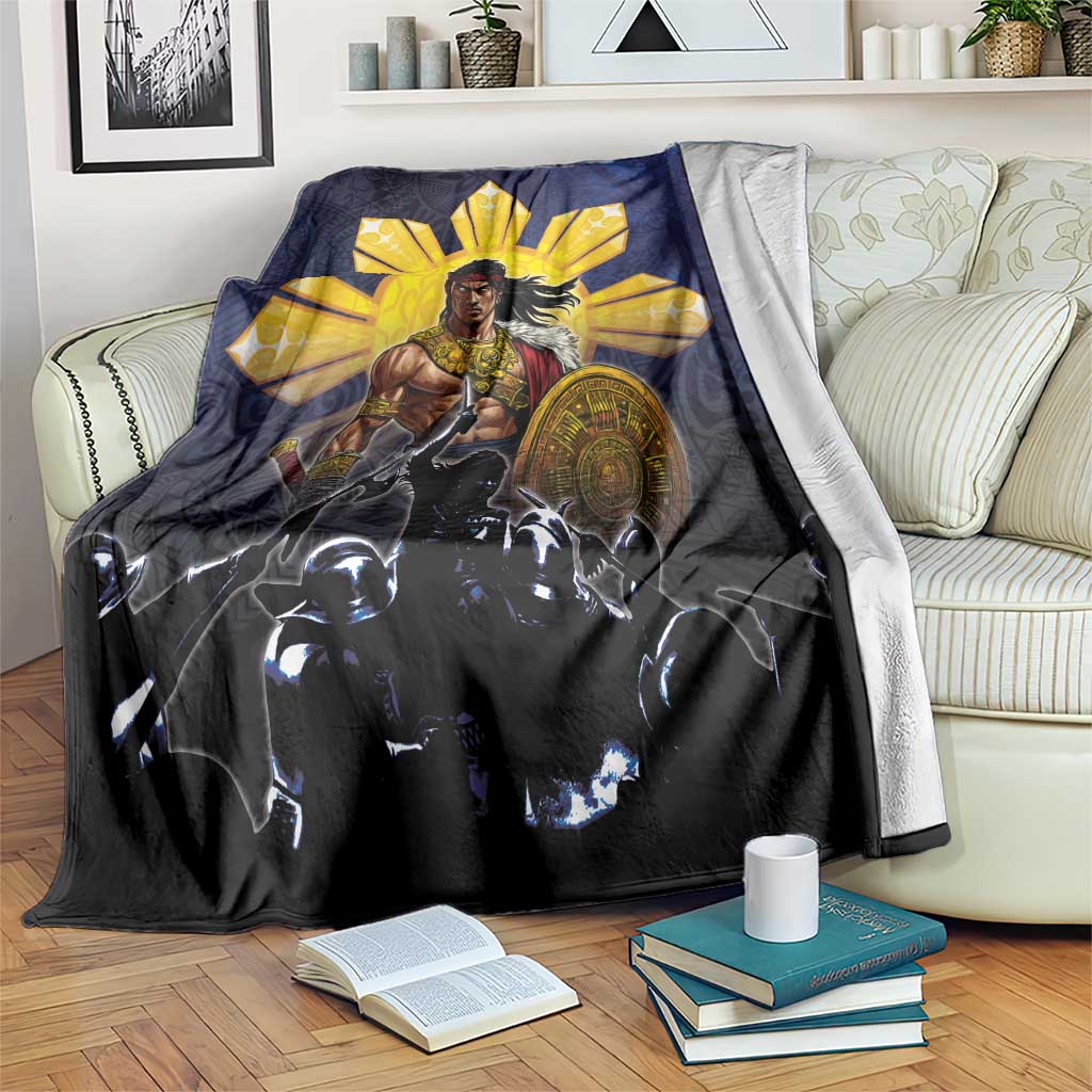 Philippines The First Hero Blanket Lapu Lapu Know Your Roots LT05 Navy - Polynesian Pride