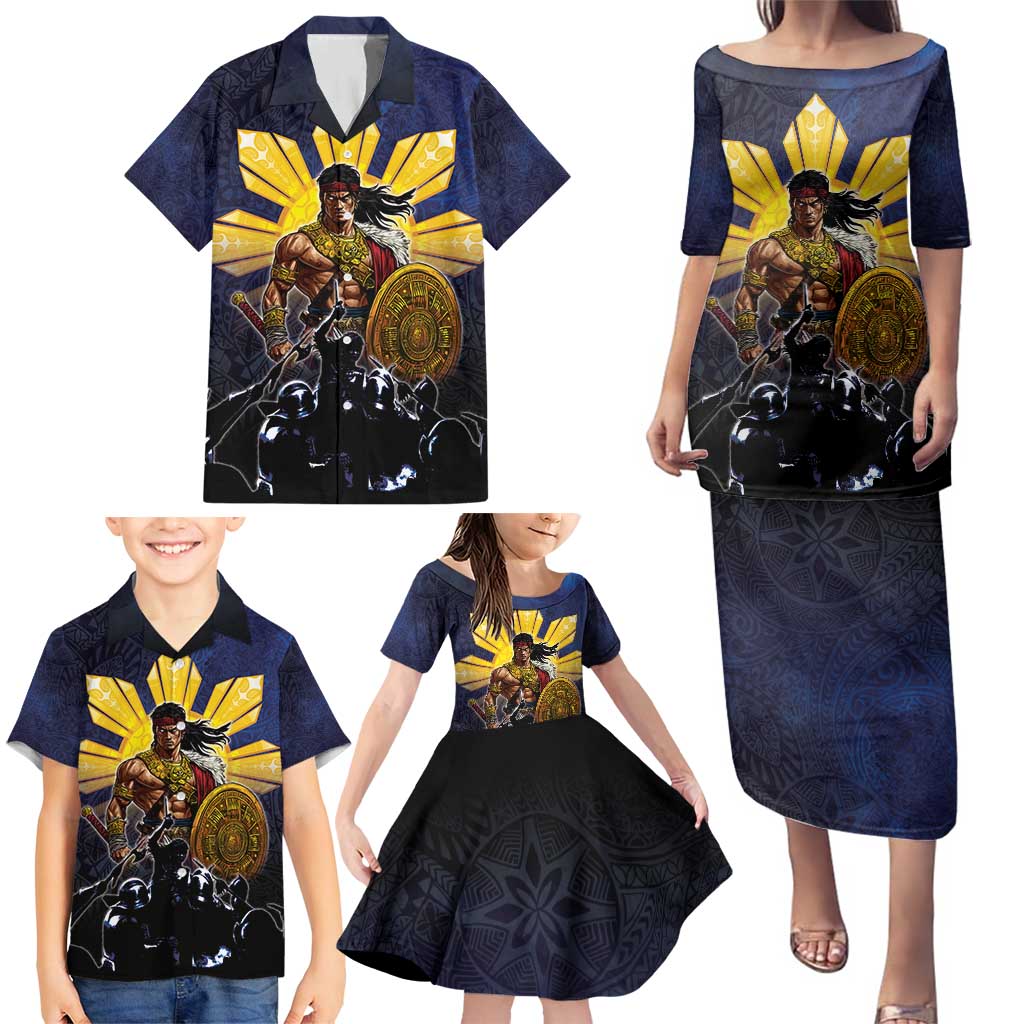 Philippines The First Hero Family Matching Puletasi and Hawaiian Shirt Lapu Lapu Know Your Roots