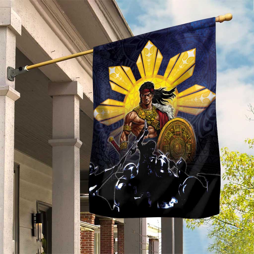 Philippines The First Hero Garden Flag Lapu Lapu Know Your Roots LT05 House Flag Navy - Polynesian Pride