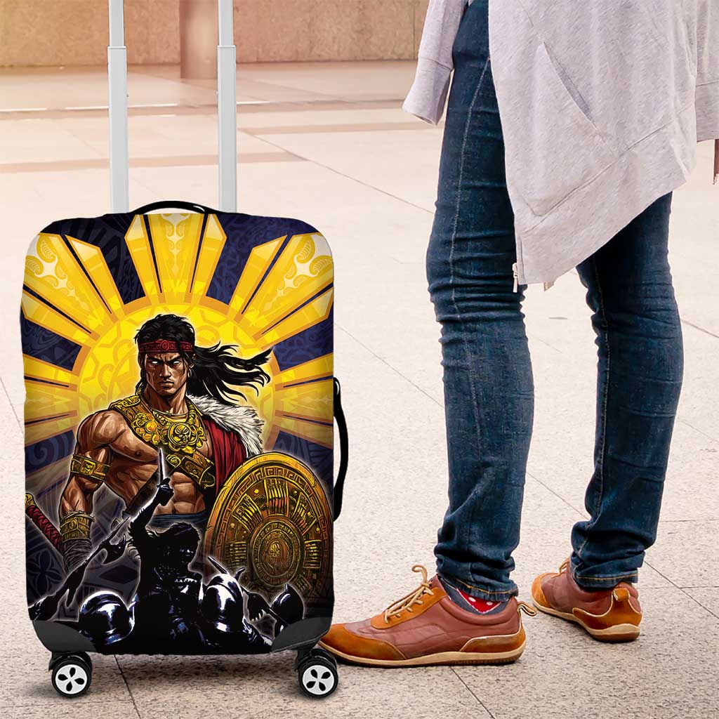Philippines The First Hero Luggage Cover Lapu Lapu Know Your Roots LT05 Navy - Polynesian Pride