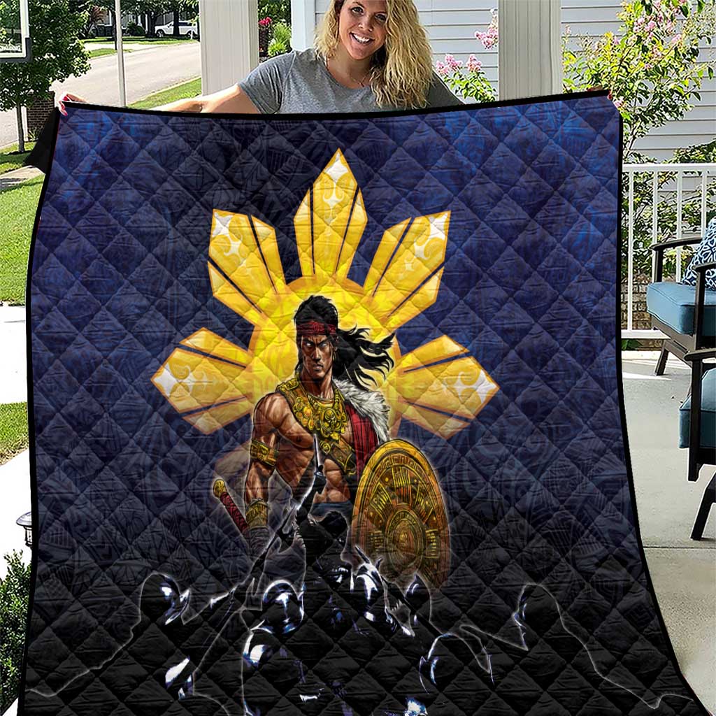 Philippines The First Hero Quilt Lapu Lapu Know Your Roots LT05 Navy - Polynesian Pride