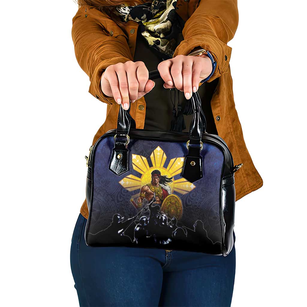 Philippines The First Hero Shoulder Handbag Lapu Lapu Know Your Roots LT05 One Size Navy - Polynesian Pride
