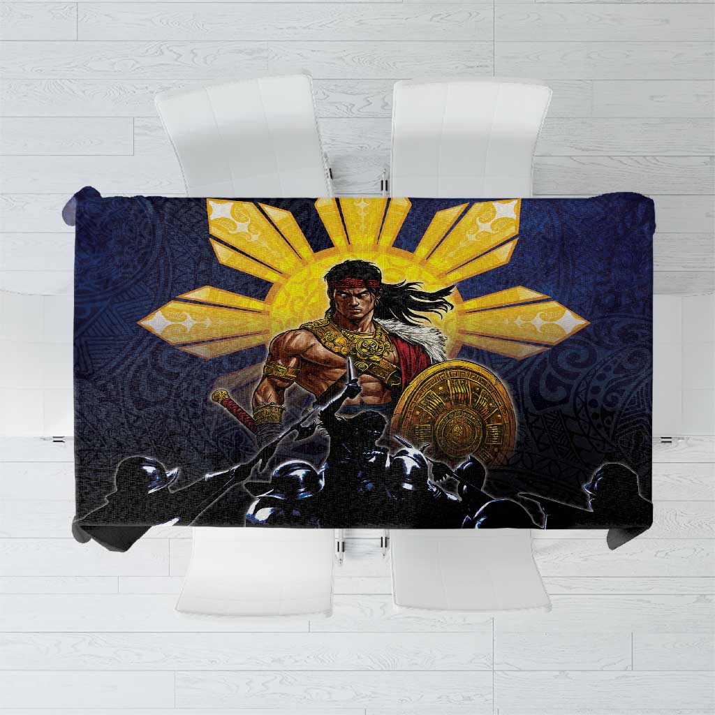 Philippines The First Hero Tablecloth Lapu Lapu Know Your Roots LT05 Navy - Polynesian Pride