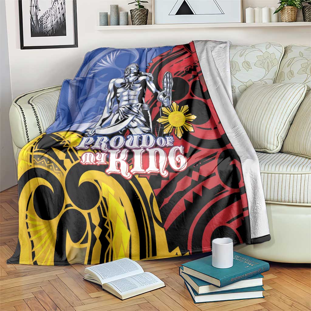 Philippines Lapu-Lapu Blanket Proud Of My King LT05 Blue - Polynesian Pride