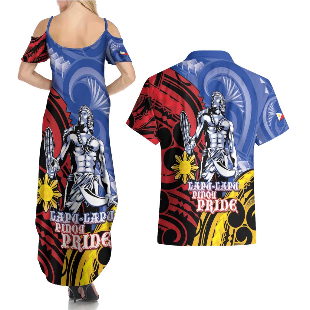 Philippines Lapu-Lapu Couples Matching Summer Maxi Dress and Hawaiian Shirt Proud Of My King