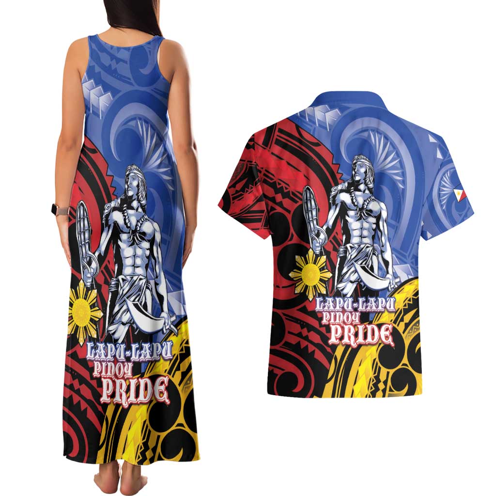 Philippines Lapu-Lapu Couples Matching Tank Maxi Dress and Hawaiian Shirt Proud Of My King