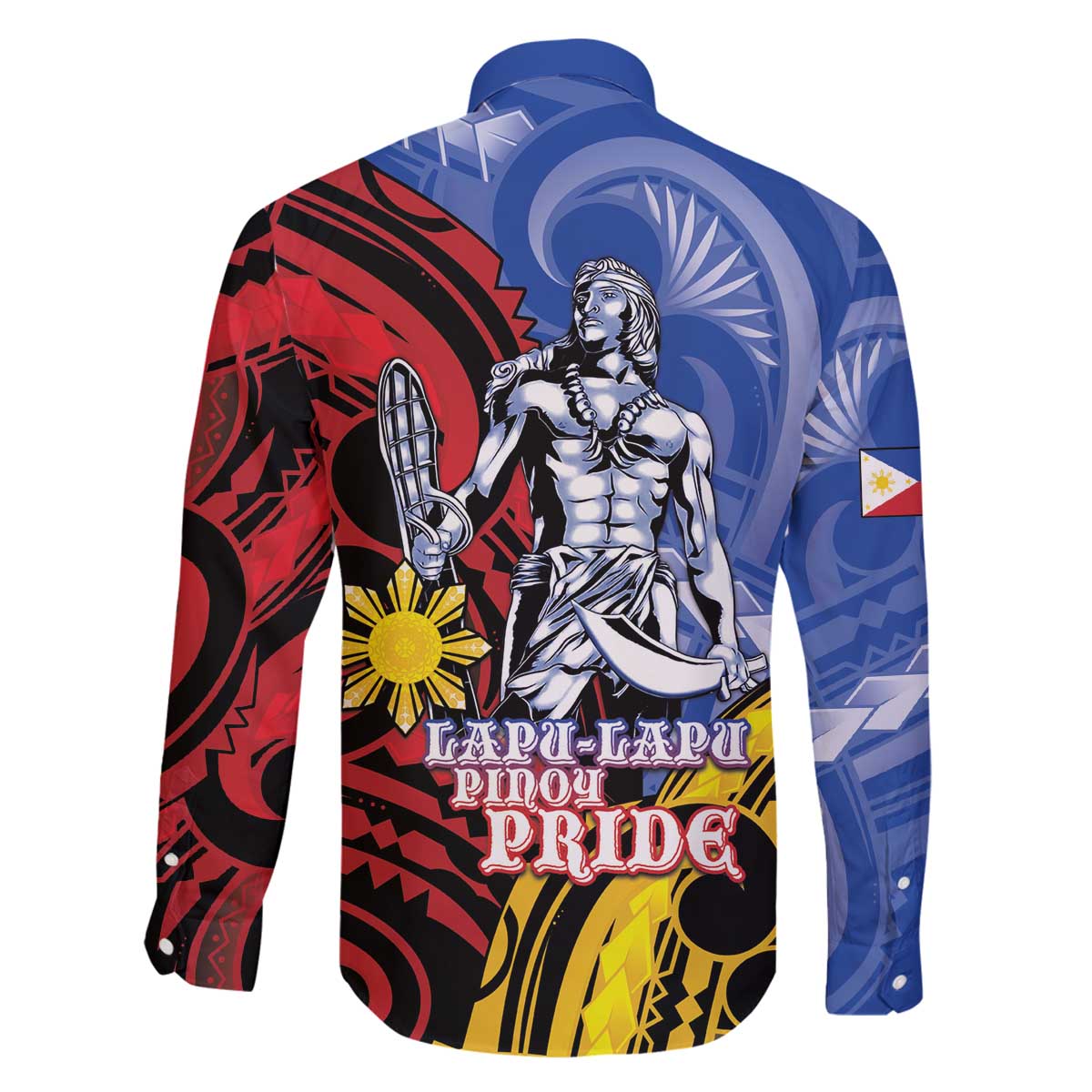 Philippines Lapu-Lapu Family Matching Off The Shoulder Long Sleeve Dress and Hawaiian Shirt Proud Of My King LT05 - Polynesian Pride