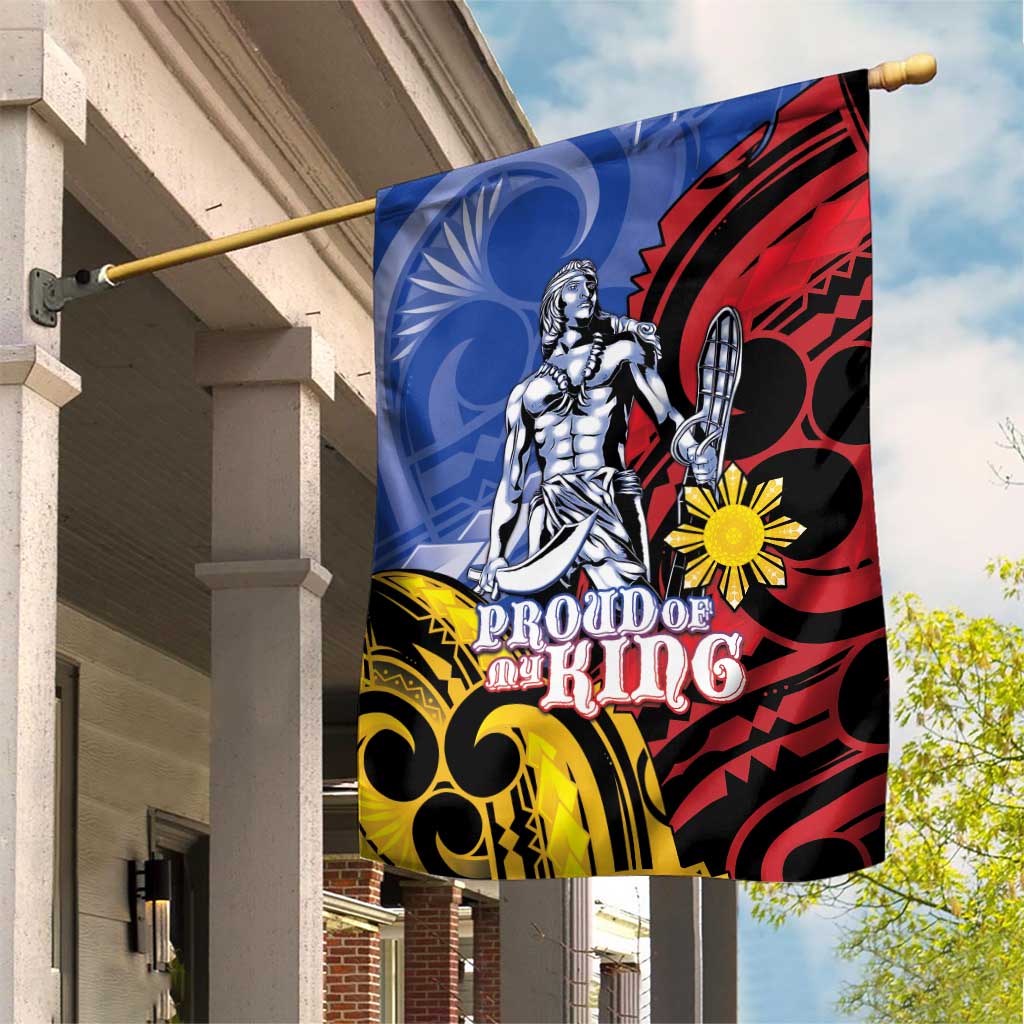 Philippines Lapu-Lapu Garden Flag Proud Of My King LT05 House Flag Blue - Polynesian Pride