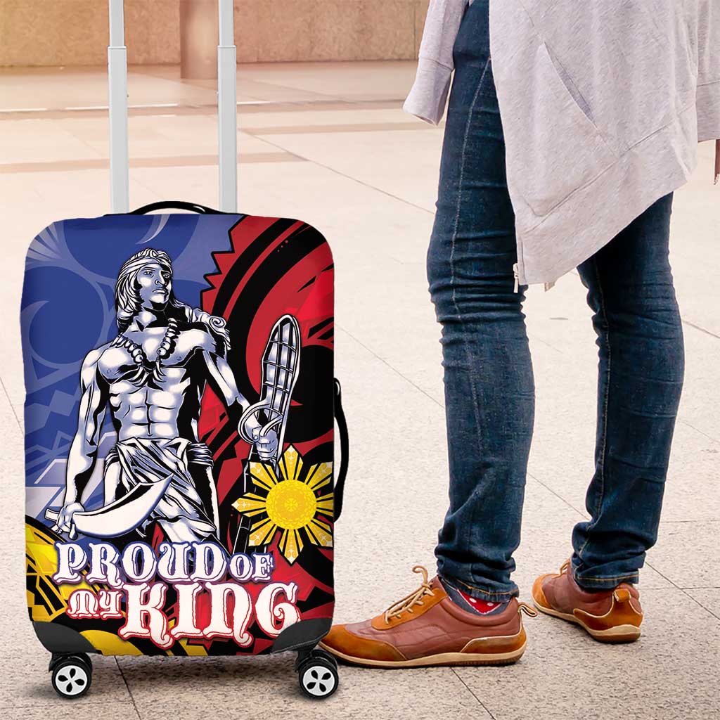 Philippines Lapu-Lapu Luggage Cover Proud Of My King LT05 Blue - Polynesian Pride