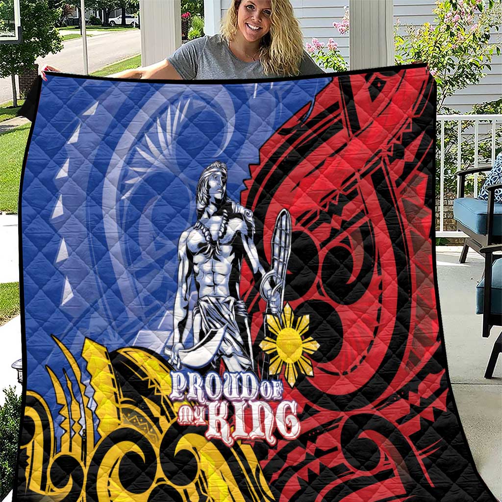 Philippines Lapu-Lapu Quilt Proud Of My King LT05 Blue - Polynesian Pride