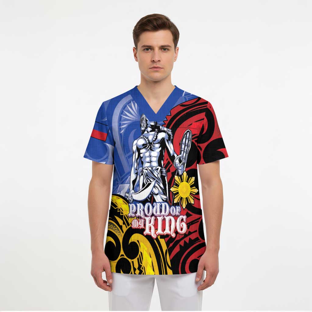Philippines Lapu-Lapu Scrub Top Proud Of My King - Polynesian Pride