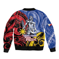 Philippines Lapu-Lapu Sleeve Zip Bomber Jacket Proud Of My King LT05 - Polynesian Pride