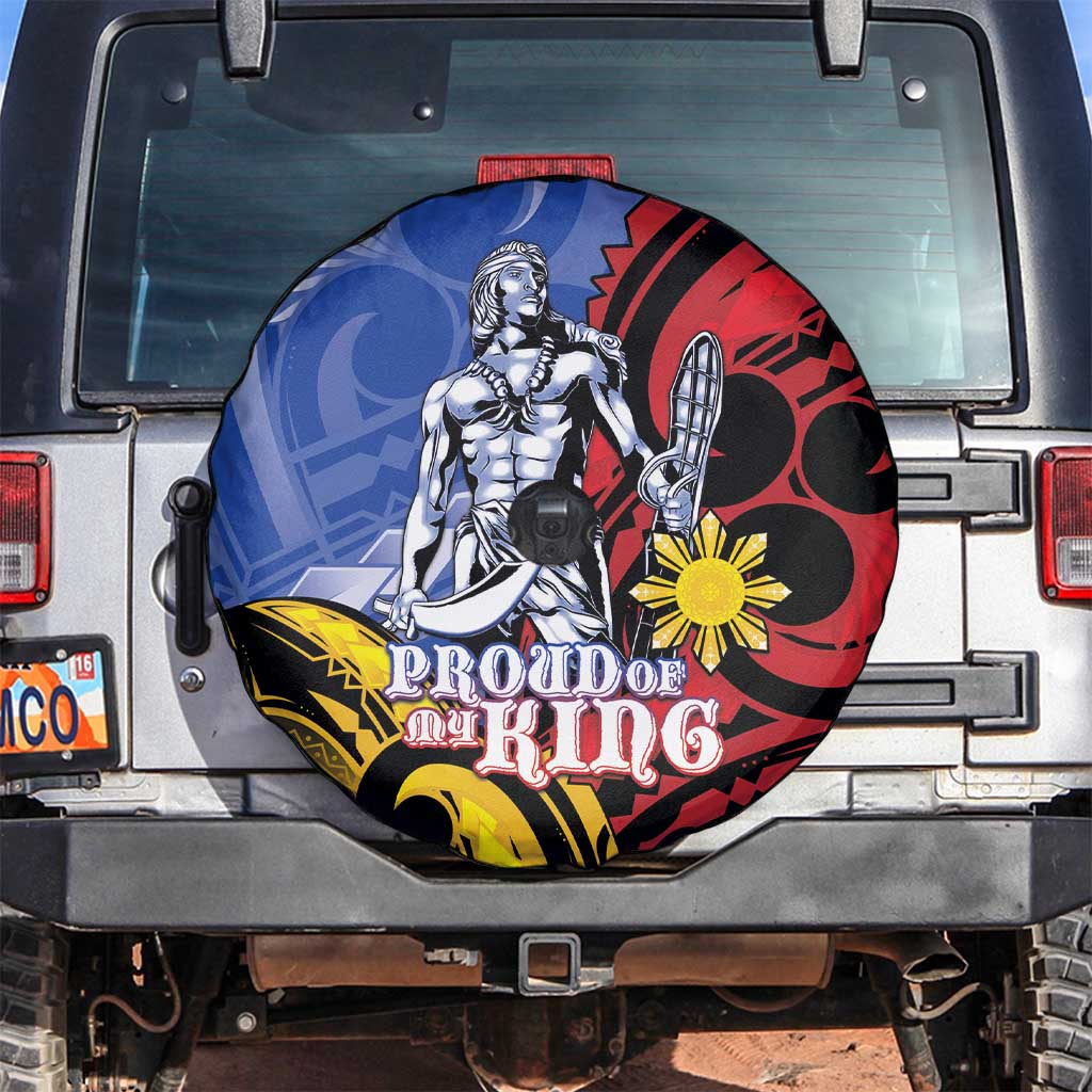 Philippines Lapu-Lapu Spare Tire Cover Proud Of My King LT05 Blue - Polynesian Pride