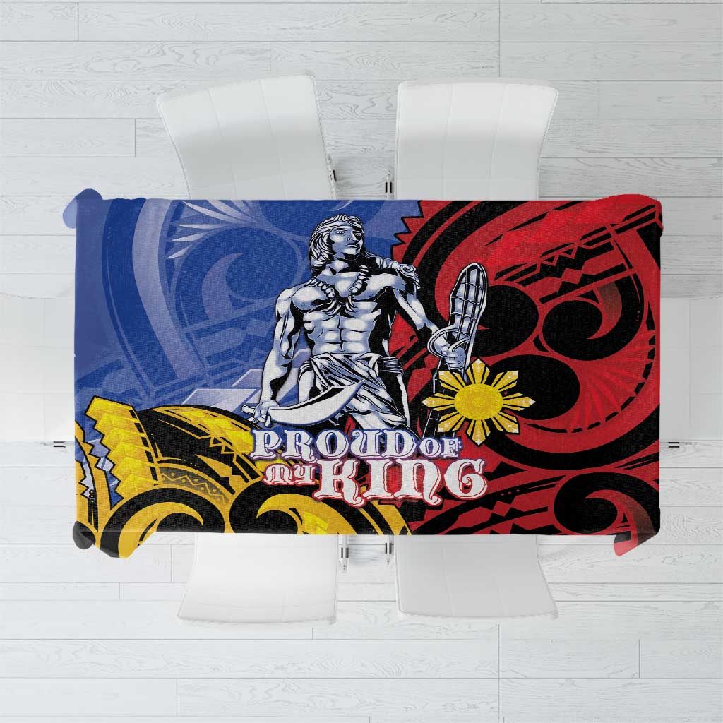 Philippines Lapu-Lapu Tablecloth Proud Of My King LT05 Blue - Polynesian Pride