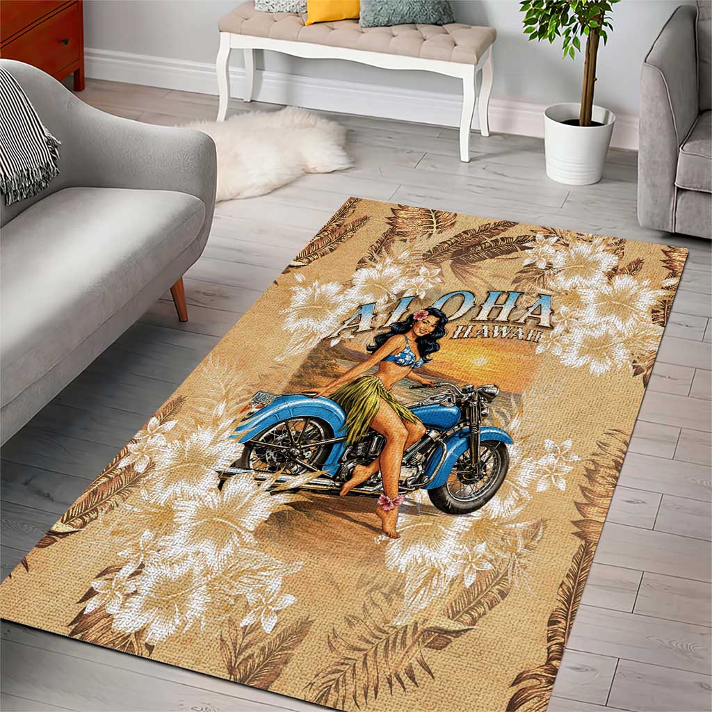 Aloha Hawaii Biker Area Rug Ride To Paradise LT05 - Polynesian Pride