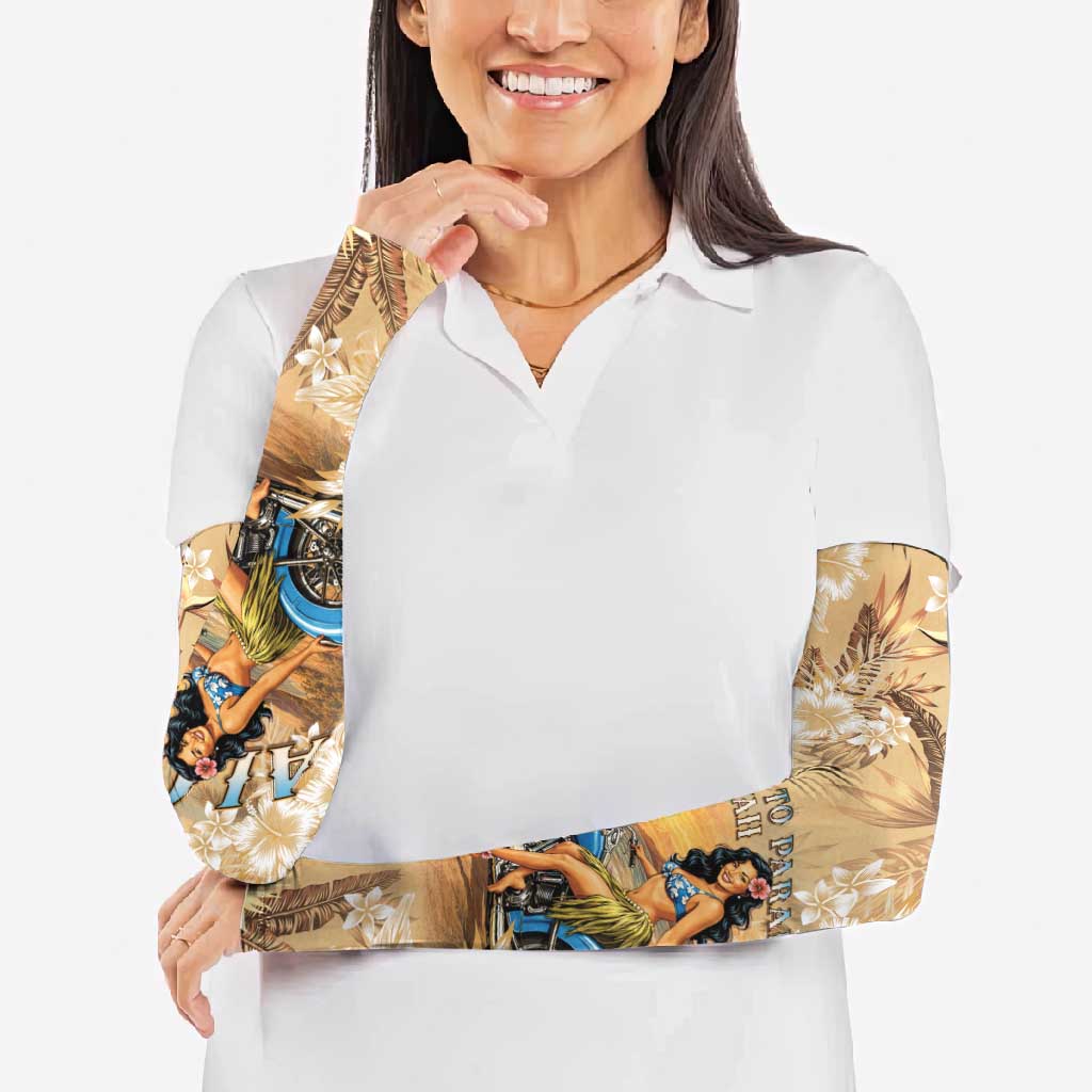 Aloha Hawaii Biker Arm Sleeves Ride To Paradise LT05 - Polynesian Pride