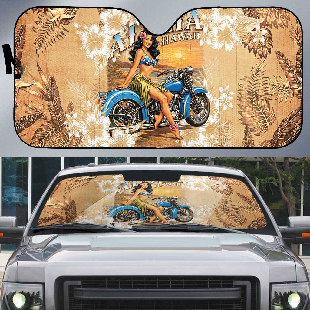 Aloha Hawaii Biker Auto Sun Shade Ride To Paradise
