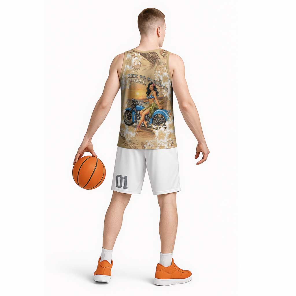 Aloha Hawaii Biker Basketball Jersey Ride To Paradise LT05 - Polynesian Pride