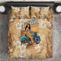 Aloha Hawaii Biker Bedding Set Ride To Paradise LT05 Beige - Polynesian Pride
