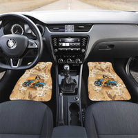 Aloha Hawaii Biker Car Mats Ride To Paradise LT05 Set 2pcs - Front Beige - Polynesian Pride
