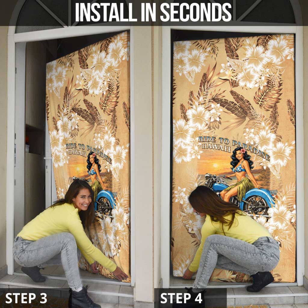 Aloha Hawaii Biker Door Cover Ride To Paradise