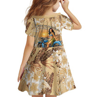 Aloha Hawaii Biker Family Matching Summer Maxi Dress and Hawaiian Shirt Ride To Paradise LT05 - Polynesian Pride