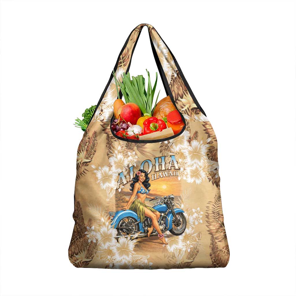 Aloha Hawaii Biker Grocery Bag Ride To Paradise