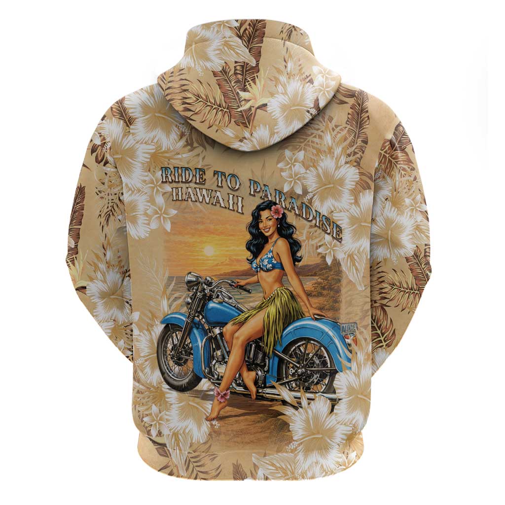 Aloha Hawaii Biker Hoodie Ride To Paradise LT05 - Polynesian Pride
