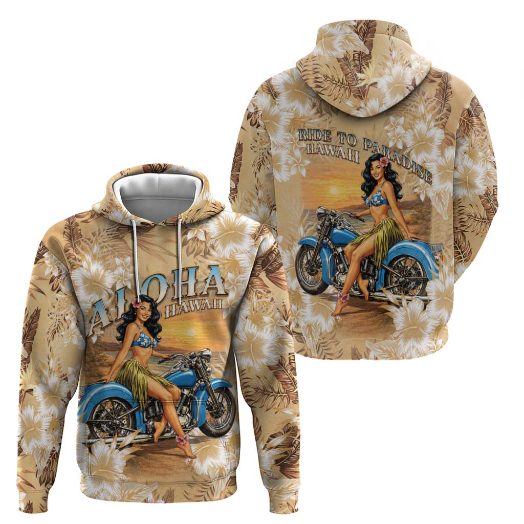 Aloha Hawaii Biker Hoodie Ride To Paradise LT05 - Polynesian Pride
