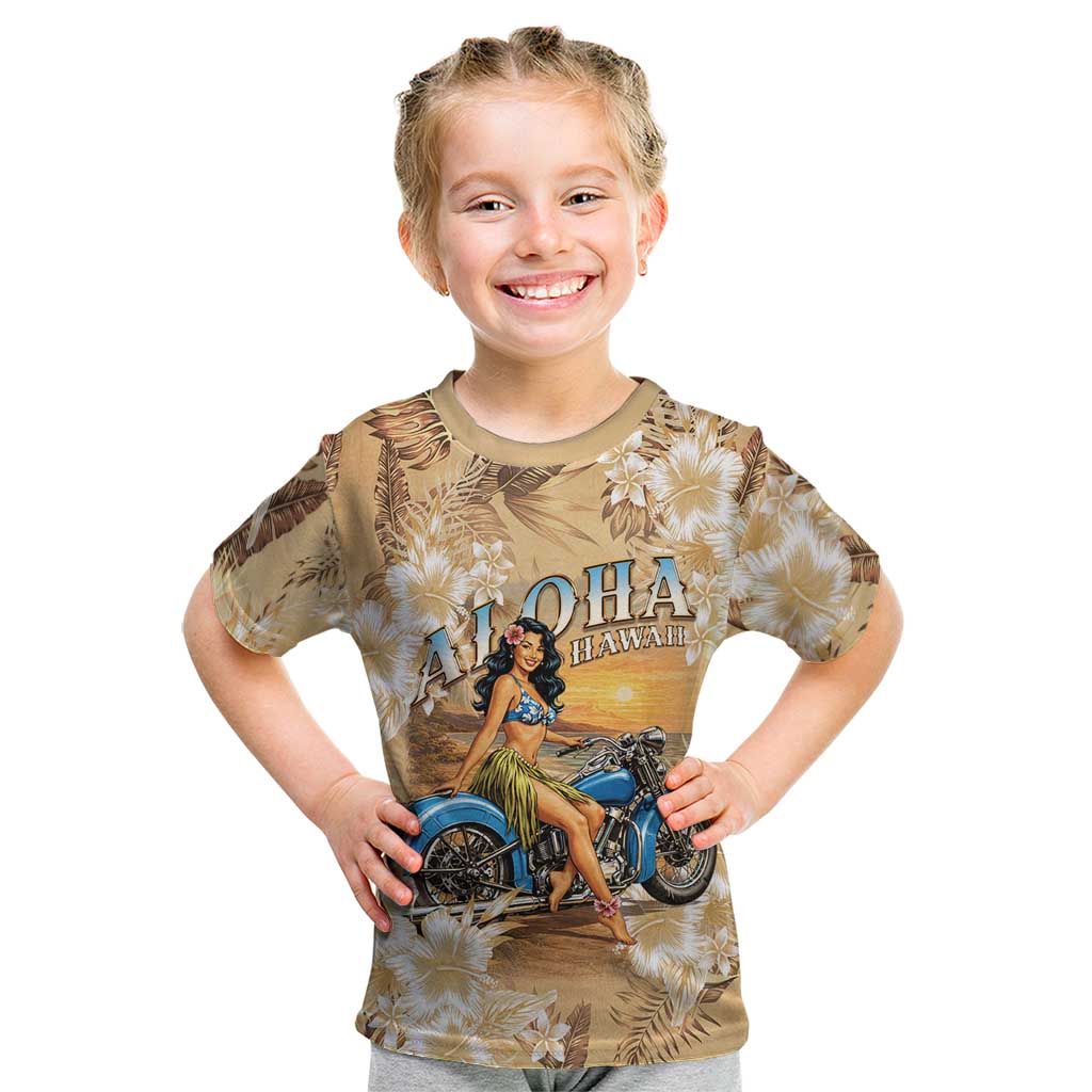 Aloha Hawaii Biker Kid T Shirt Ride To Paradise