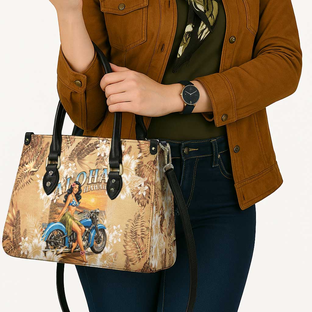 Aloha Hawaii Biker Leather Bag Ride To Paradise