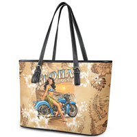 Aloha Hawaii Biker Leather Tote Bag Ride To Paradise