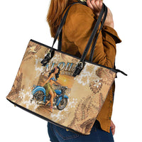 Aloha Hawaii Biker Leather Tote Bag Ride To Paradise