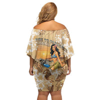 Aloha Hawaii Biker Off Shoulder Short Dress Ride To Paradise LT05 - Polynesian Pride