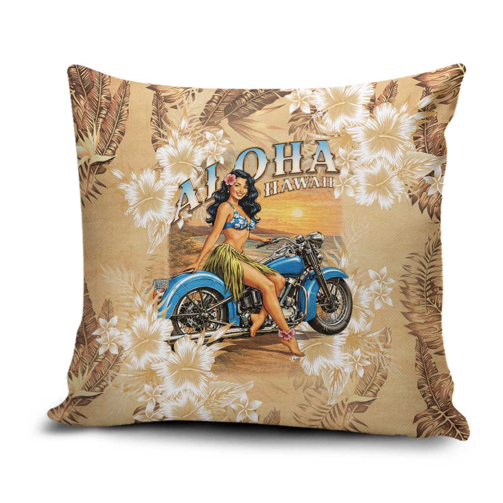 Aloha Hawaii Biker Pillow Cover Ride To Paradise