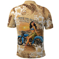 Aloha Hawaii Biker Polo Shirt Ride To Paradise