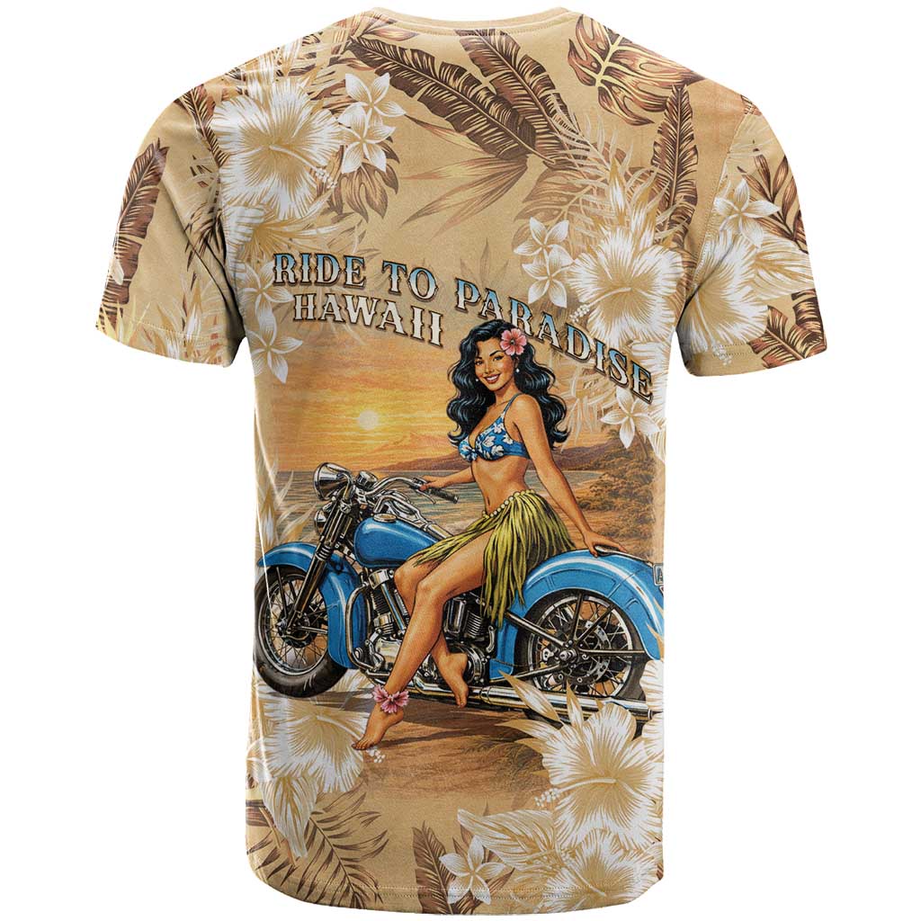 Aloha Hawaii Biker T Shirt Ride To Paradise LT05 - Polynesian Pride