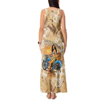 Aloha Hawaii Biker Tank Maxi Dress Ride To Paradise