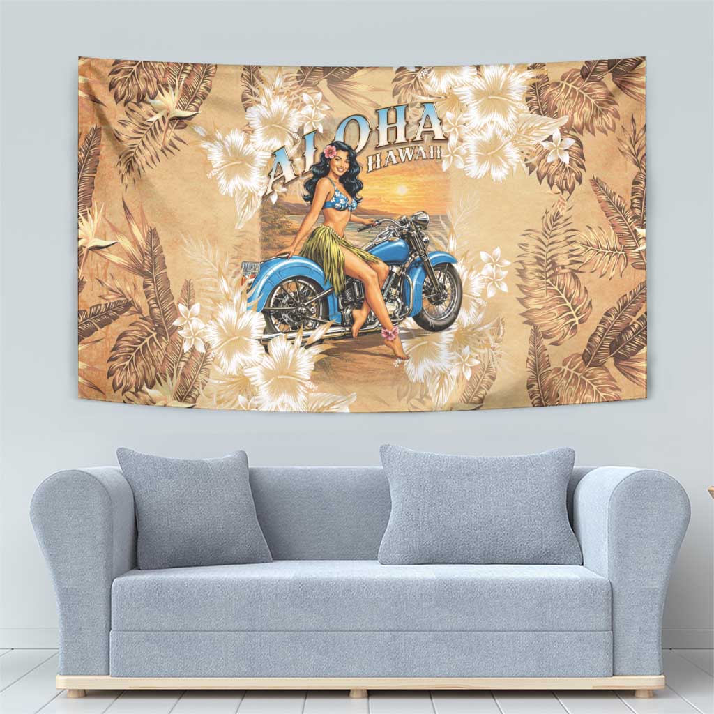 Aloha Hawaii Biker Tapestry Ride To Paradise