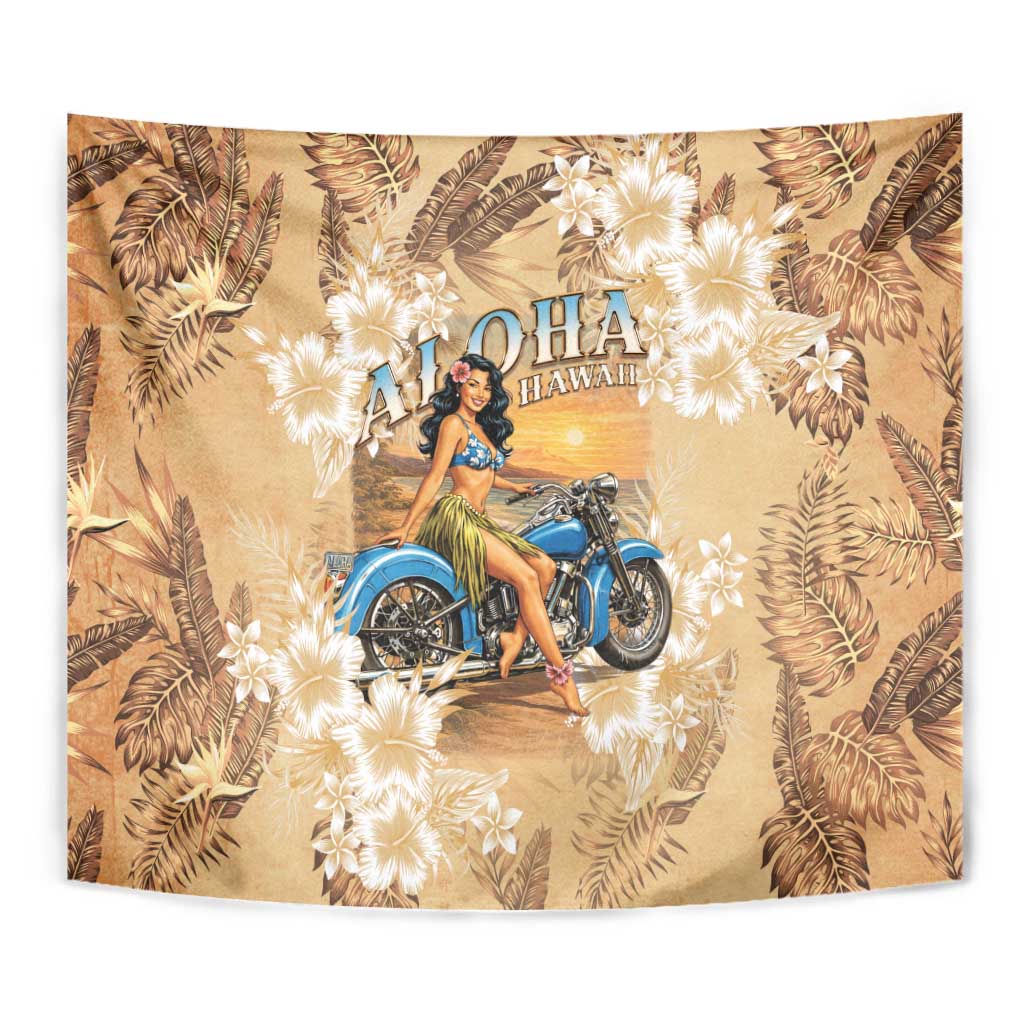 Aloha Hawaii Biker Tapestry Ride To Paradise