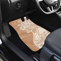 Polynesian Women's Day Car Mats Brown Hibiscus Flowers With Polynesian Pattern LT05 - Polynesian Pride