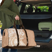 Polynesian Women's Day Travel Bag Brown Hibiscus Flowers With Polynesian Pattern LT05 - Polynesian Pride