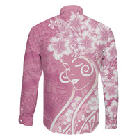 Polynesian Women's Day Family Matching Puletasi and Hawaiian Shirt Pink Hibiscus Flowers With Polynesian Pattern LT05 - Polynesian Pride