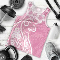 Polynesian Women's Day Men Tank Top Pink Hibiscus Flowers With Polynesian Pattern LT05 - Polynesian Pride