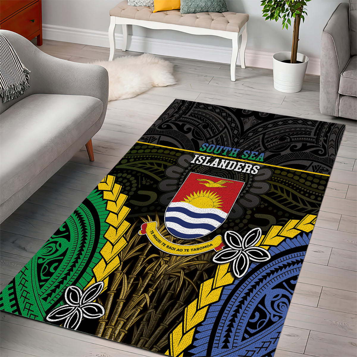 South Sea Islanders And Gilbert Islands Area Rug Kanakas Polynesian Pattern LT05 - Polynesian Pride