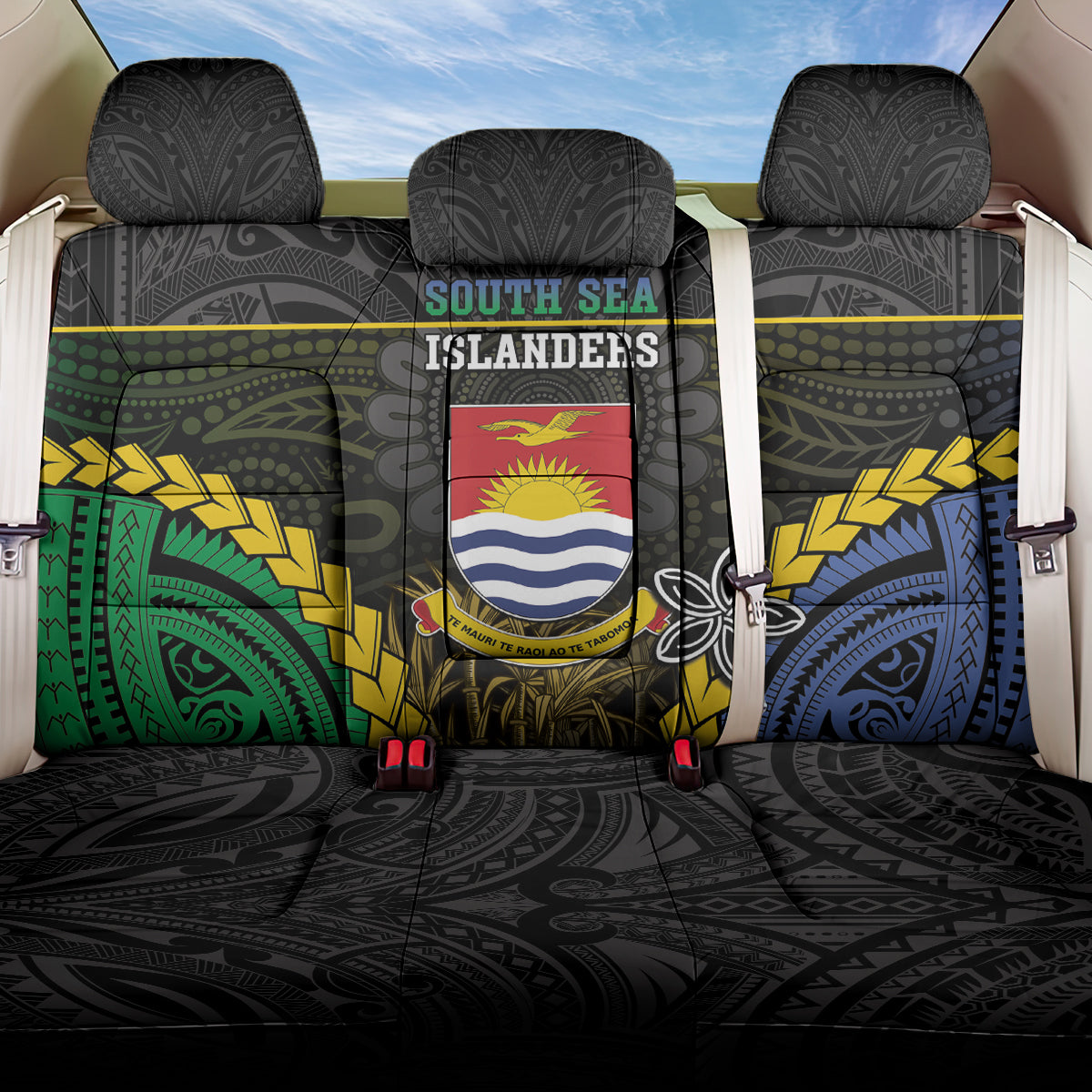 South Sea Islanders And Gilbert Islands Back Car Seat Cover Kanakas Polynesian Pattern