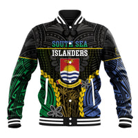 Personalised South Sea Islanders And Gilbert Islands Baseball Jacket Kanakas Polynesian Pattern