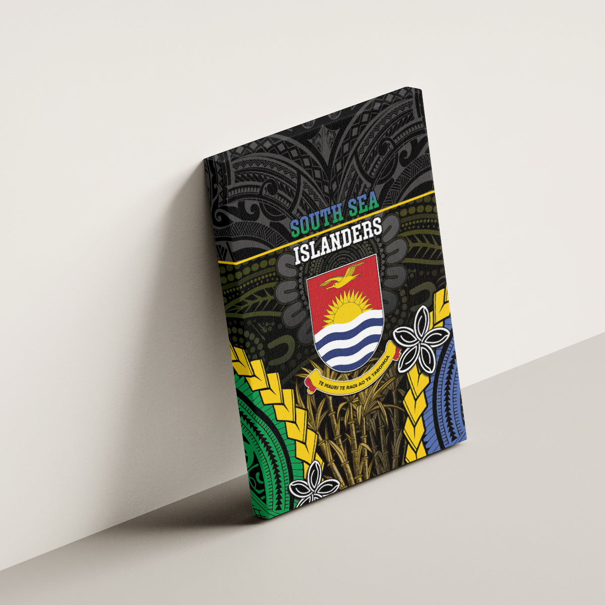 South Sea Islanders And Gilbert Islands Canvas Wall Art Kanakas Polynesian Pattern