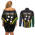 Personalised South Sea Islanders And Gilbert Islands Couples Matching Off Shoulder Short Dress and Long Sleeve Button Shirt Kanakas Polynesian Pattern